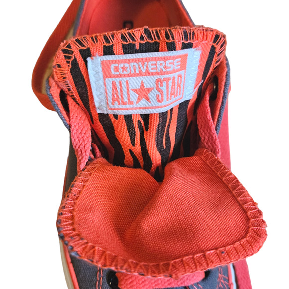 Converse Chuck Taylor All Star Double Tongue Neon Animal Print Junior Size 2 - Picture 12 of 14